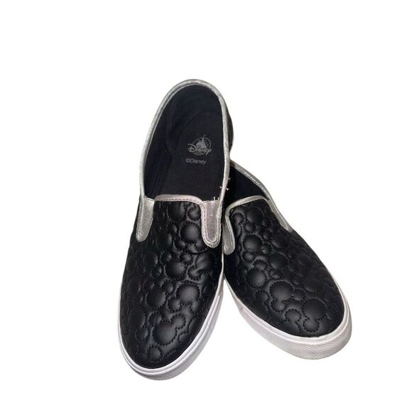 Disney Parks Mickey Mouse Black Slip On Shoes Unisex Size 10 - Picture 5 of 9